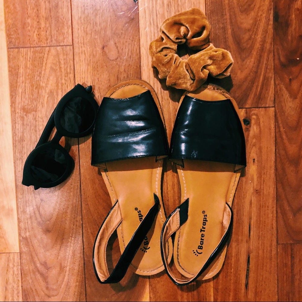 black sandals